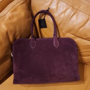 Elegant Purple Suede Handbag